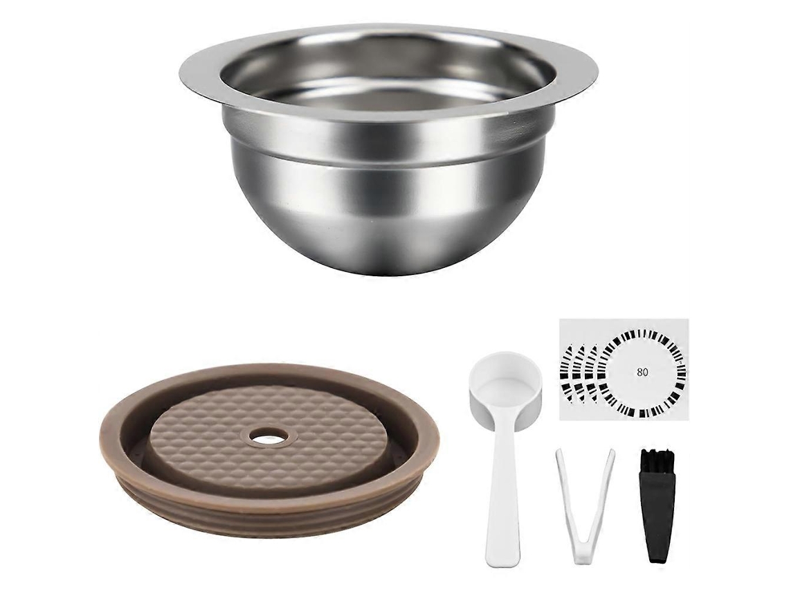 Cápsulas De Café Reutilizáveis Em Aço Inox 80ml Compatíveis Com Vertuo Plus Next Pop Vertuoline