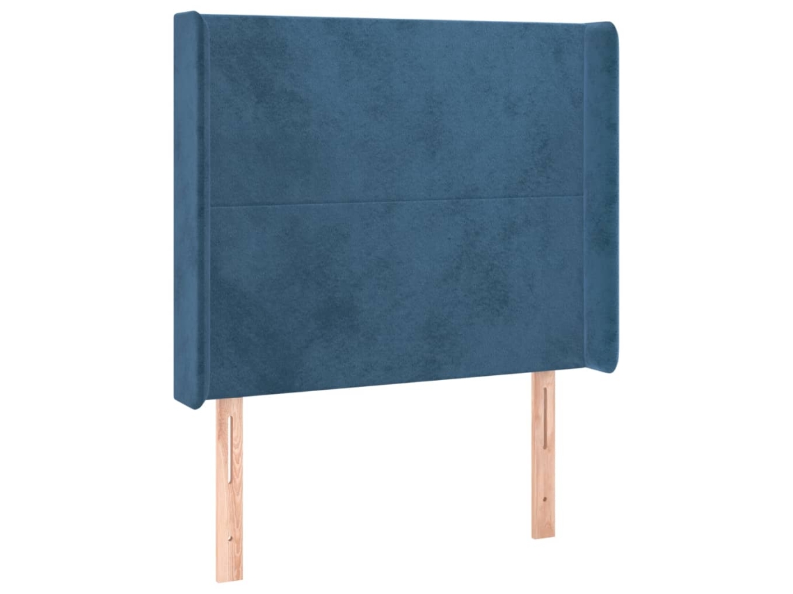 Cabeceira de cama VIDAXL Azul Veludo (83x16x128 cm )