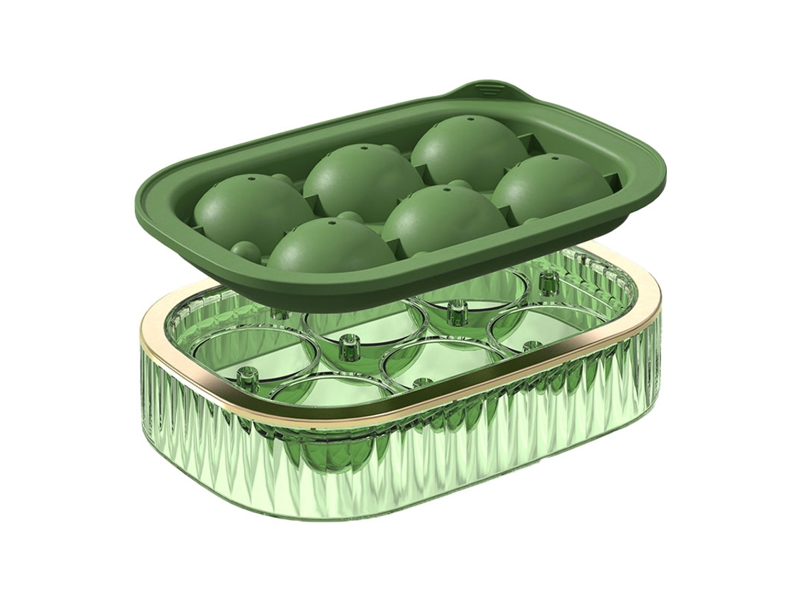 Eyf molde de Bolas de Gelo Redondo para Bar Casa Coquetéis Bourbon Uísque 6 Bolas Verde
