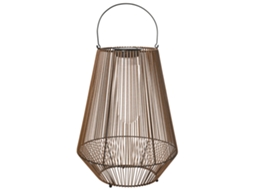 Linterna Solar Beliani Luswishi De Material Sintético Natural 38x38x68