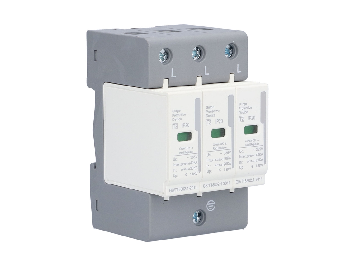 Protector De Sobrecarga Berm Spd 3p 40ka Para Circuitos Eléctricos 220v 380v