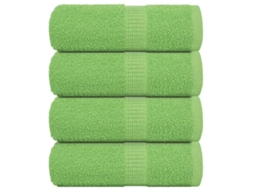 Vidaxl Toalhas De Bidé Frogn 4pcs 30x50cm 360 G/m² Verde Maça