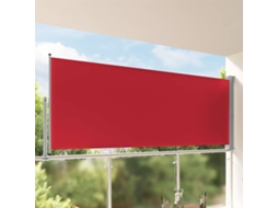 Vidaxl Toldo Lateral Retrátil Para Pátio 140x300 Cm Vermelho