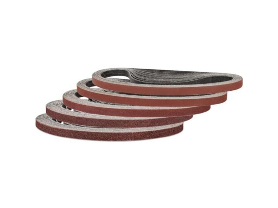 Conjunto de 25 Cintas Lixa 9 X 533 Mm, Grãos 60/80/120/240/400 para Lixadeira de Cinta, Ideal para Madeira e Tinta BRILVIBERA