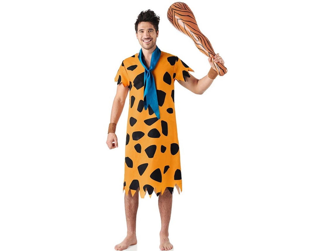 Fato elegante de homem das cavernas laranja para homem