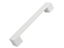 Puxador para Móveis em Abs Distância Entre Eje de 160 Mm Pintura Branca Fosca Pacote de 24 Peças HARDWAREXCHANGE