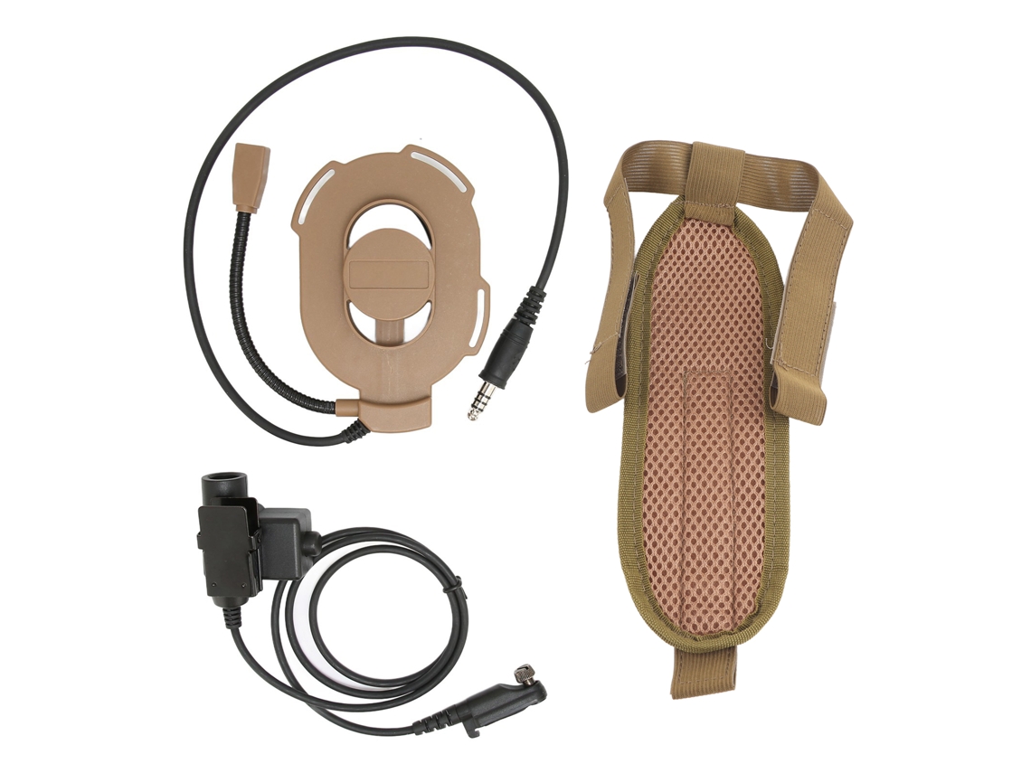 Fone de ouvido militar LAXISCREED Hytera Pd600 Pd602 Pd605 Pd662 marrom