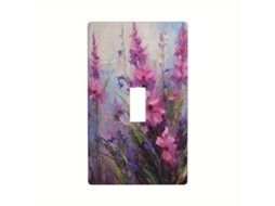 Interruptor De Arte De Flor Rosa Placa De Parede Decorativavayotoy