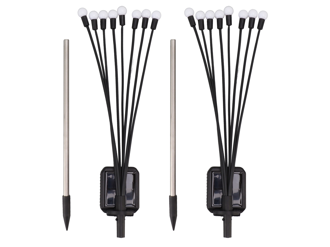 Bj-2 Jogos De Luzes Solares Para Jardim 8led Ip65 Impermeáveis Decorativos Para Pátio Terraço Gramado Festivais