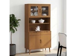 Vidaxl Hutch Molde Caramelo 90 X 35 X 100 Cm Madeira De Pinho Maciça