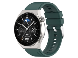 Bracelete de Smartwatch para Honor Watch GS Pro 22mm Cabeça Protuberante Pulseira de Silicone Fivela Prateada (Verde Escuro)