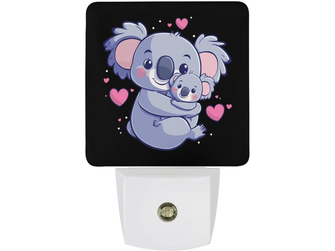 Luminária de parede LED Koala Mama com sensor crepuscular