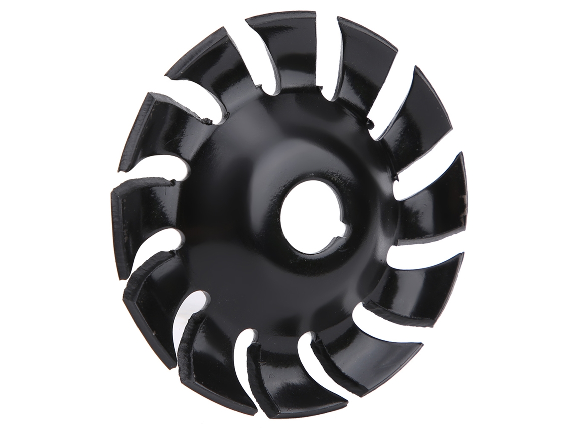 Disco de corte de madeira preto com 12 dentes, 90x16mm, para esmerilhadeira angular.