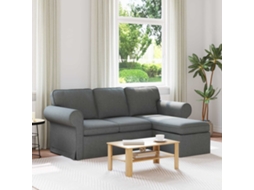 Vidaxl Sofá Cinza Escuro 195 X 138 X 80 Cm Tecido