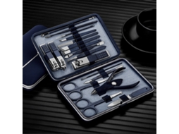 Kit De Manicura E Pedicura Profesional 18 Piezas De Acero Inoxidable Com Estojo Para Cuidado De Unhas, Viagem, Mulher E Homem