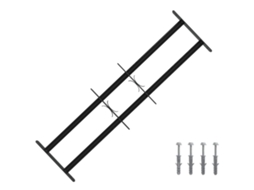 Vidaxl Grade De Segurança Para Janelas Com 2 Barras Cruzadas 3 Pcs
