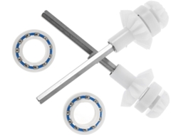 Eixo de Transmissão Inoomp para Substituição e Reparo de Limpadores de Piscina. Fabricado em Aço Inoxidável e Abs, CHABERLU