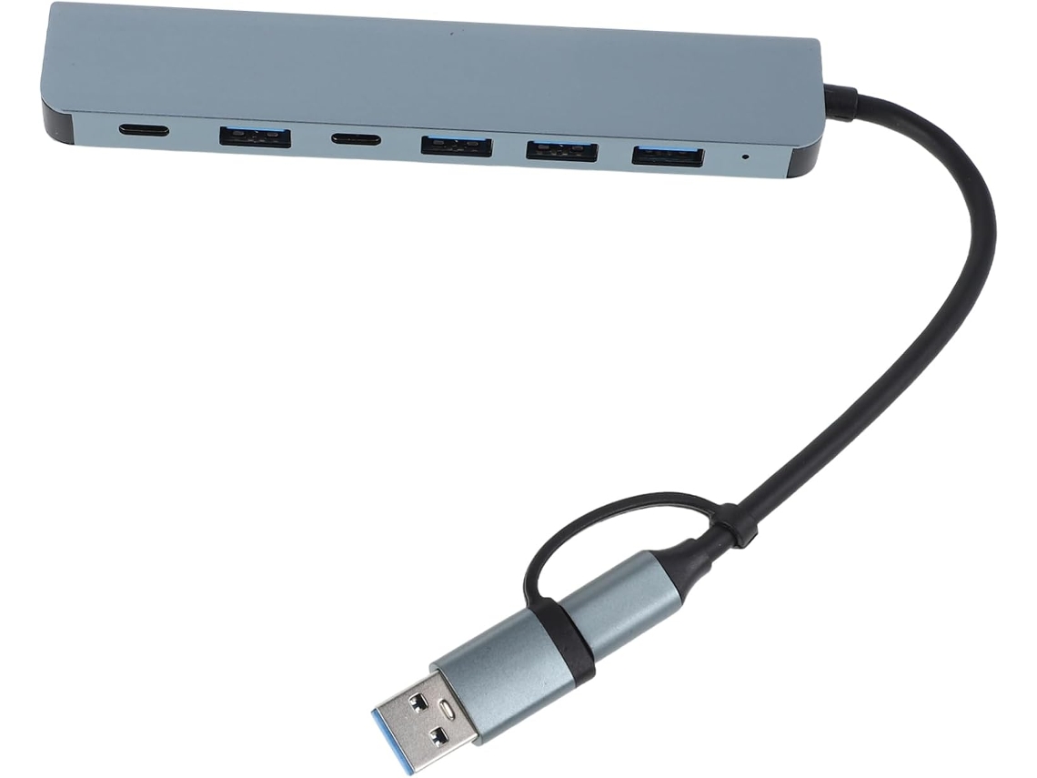 Hub Usb De Alta Velocidade Com 7 Portas, Divisor E Base Expansão Em