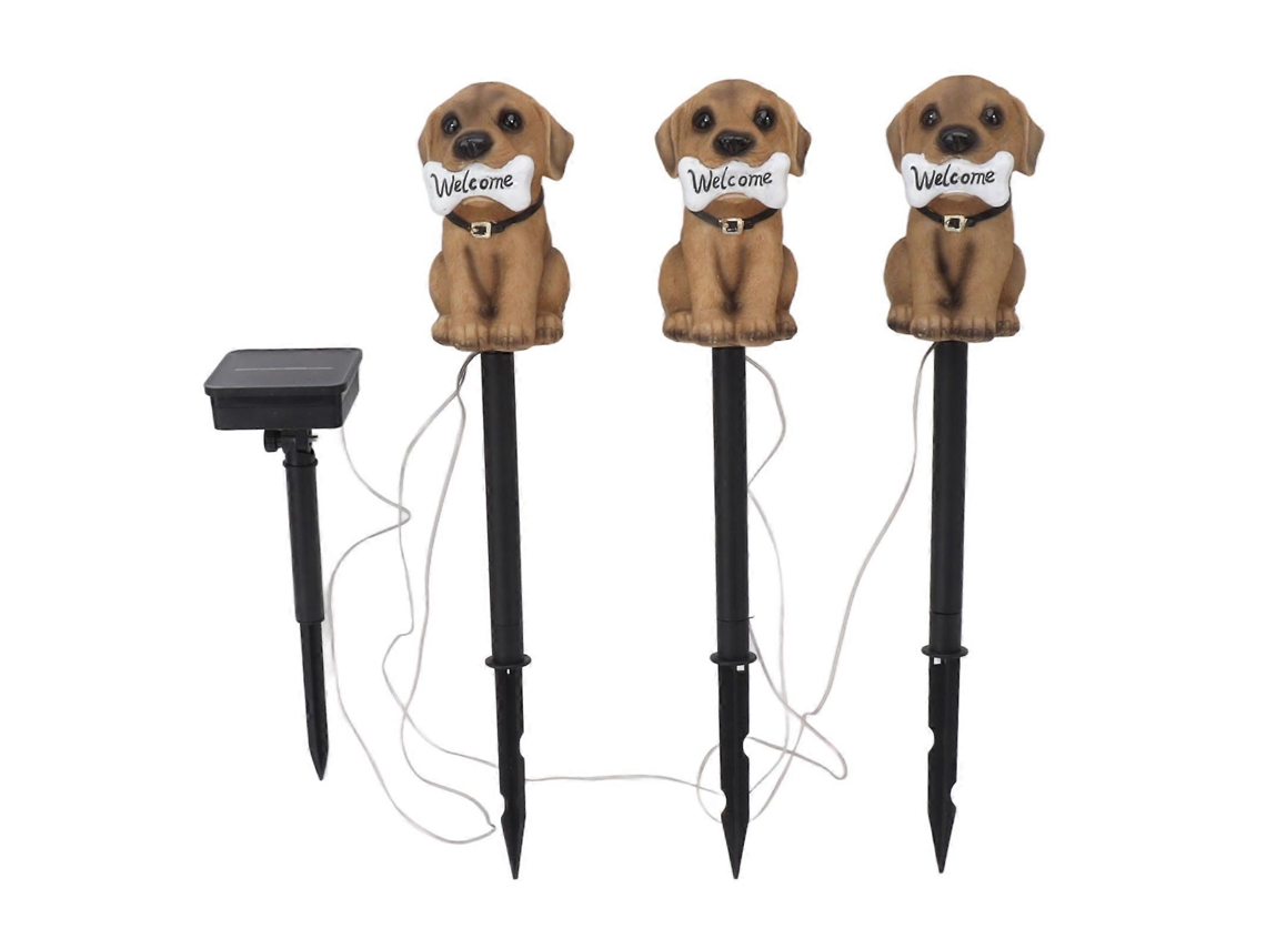 Estátua De Cachorrinho Led Movida A Energia Solar Para Decoração De Jardim Olysi Shop