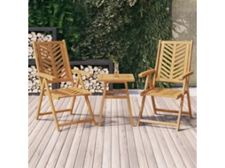 Vidaxl Cadeiras De Jardim Reclináveis 2 Pcs Madeira De Acácia Maciça