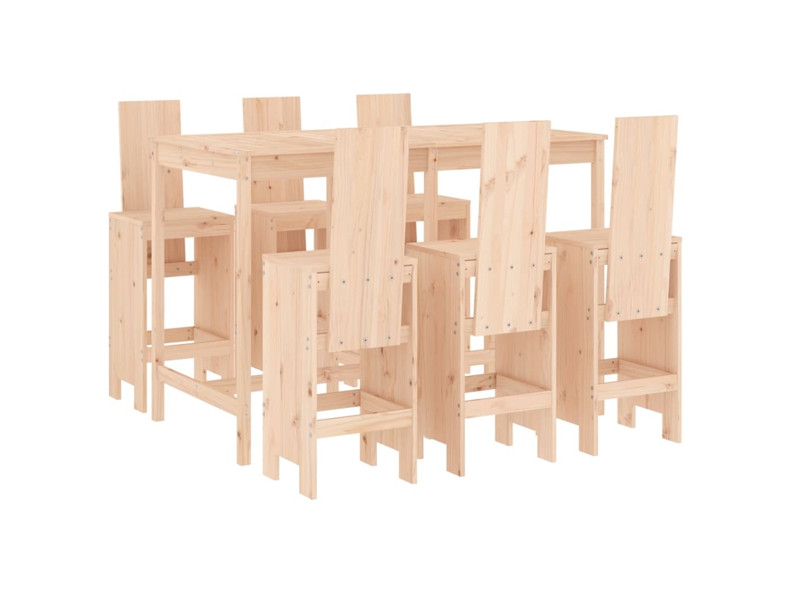 Garden Bar Set, Garden Bar Sets Vidaxl Marrom Madeira De Pinho (n/a)