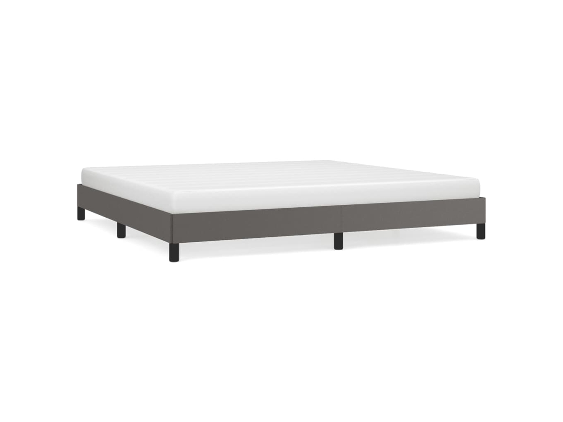 Bed Frame, Bed Frames Vidaxl Cinzeto Couro Artificial (200 X 200 Cm)