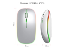 Mali rato Sem Fio M40 Ultra Fino Recarregável 2.4g Silencioso com Design Ergonômico e 3 Velocidades Ajustáveis Preto