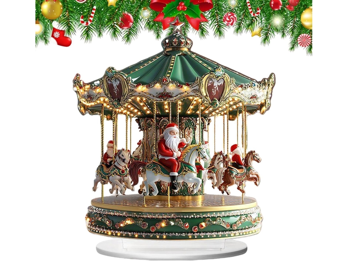 Decoração De Natal Para Cafés E Escritórios, Inspirada No Papai Noel | Acrílico 2d