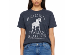 Rockinstone Rocky Movie Horse Heather Navy Adult T-shirt Size:xl