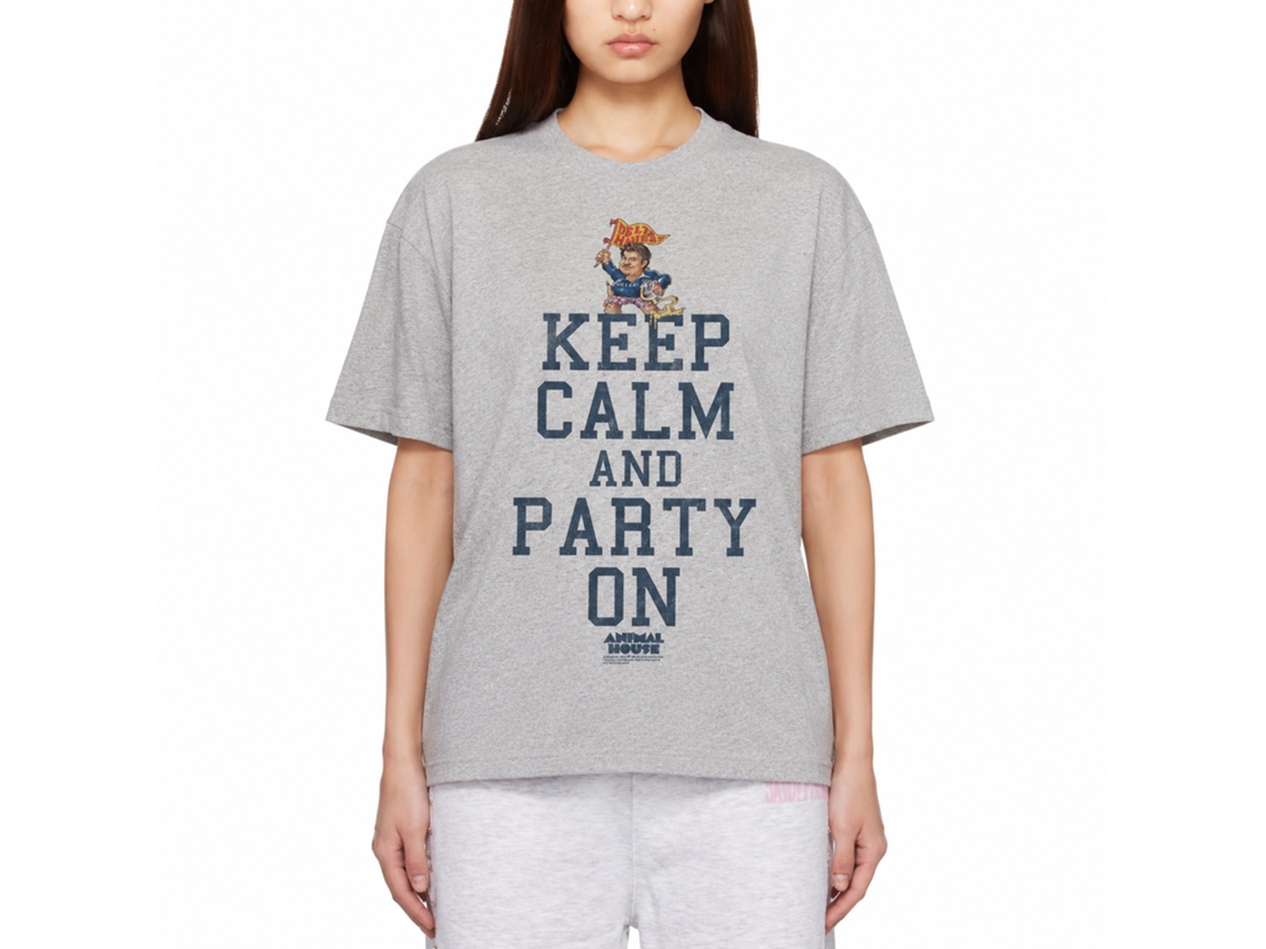 Rockinstone Animal House Movie Party On Heather Gray Adult T-shirt Size:m