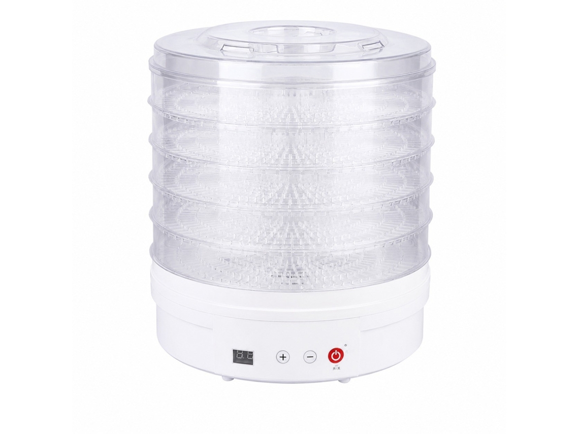 Desidratador Elétrico De Alimentos, 28 Cm, 5 Camadas, Máquina Secagem Frutas E Vegetais, Cronometragem, Tomada 220-240 V Uk