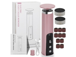 Lixa Elétrica Para Pés , Ferramenta De Pedicure Ajustável Em 6 Níveis Com Disco De Lixa E Cabeça De Lixa (cuidados Com Os Pé Aquaforge (rosa)