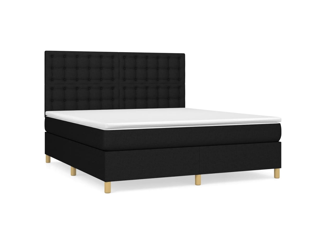 Box Spring Bed, Box Spring Beds Vidaxl Preto Tecido (160 X 200 Cm)
