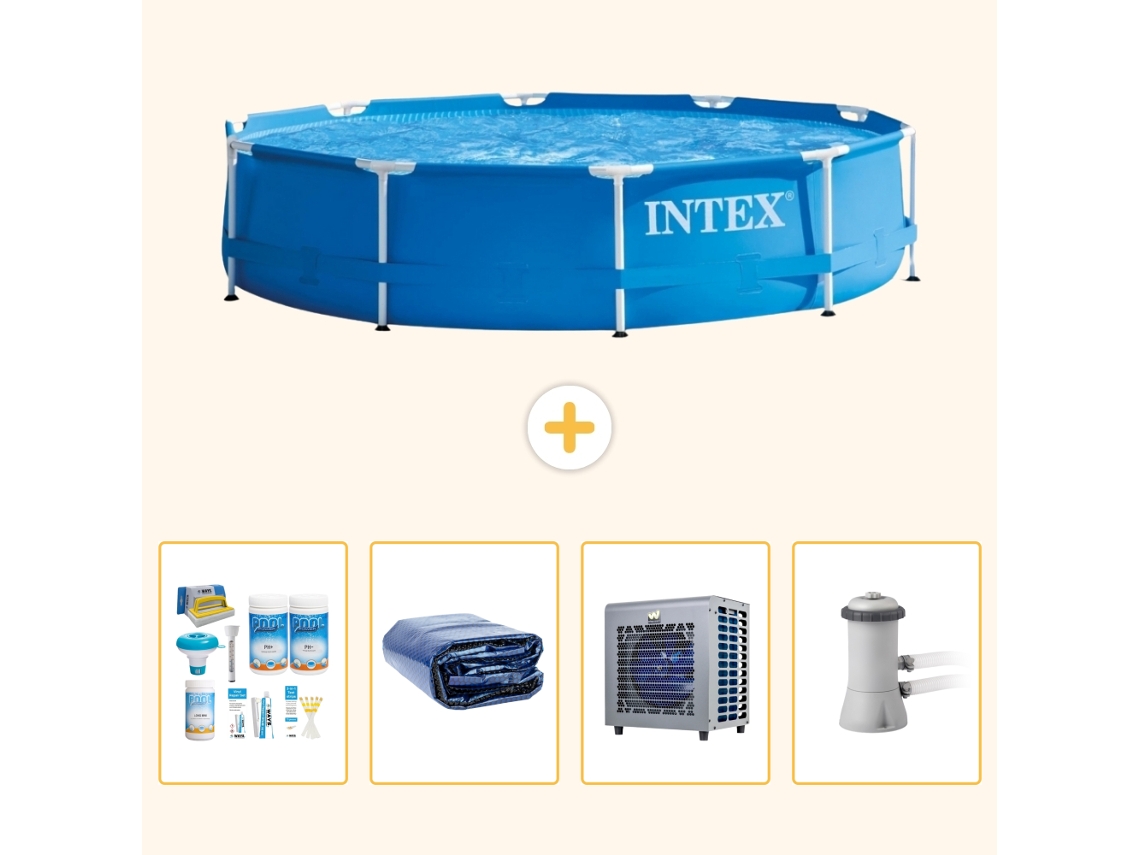 Intex Piscina Com Estrutura Redonda - 366x76 Cm - 5-peças S128