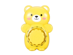 Cronômetro De Cozinha Mecânico Urso Cartoon Amarelo