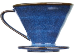 Filtro De Café Sofisticado Em Cerâmica Azul Esmaltada - Caneca Térmica Espessa Que Preserva Naturalmente