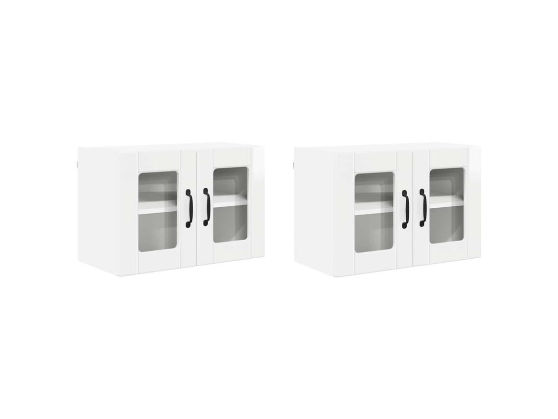 Conjunto de armários de cozinha de 2 peças branco brilhante com MAISON EXCLUSIVE (60x31x40 cm)