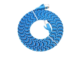 Cabo De Rede Cat7 Ultrafino E Plano De 5m 8 Núcleos 1000mhz 32awg Cobre Sem Oxigênio Rj45