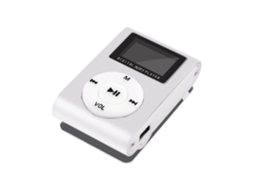 Leitor Mp3 Lurelia Mini Usb Com Clipe, Ecrã Lcd, Rádio Fm E Microsd/tf, Prata