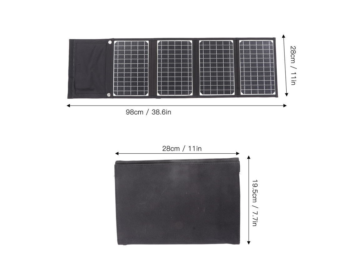 Laxiscreed Carregador Solar Dobrável Portátil Para Viagens E Campismo