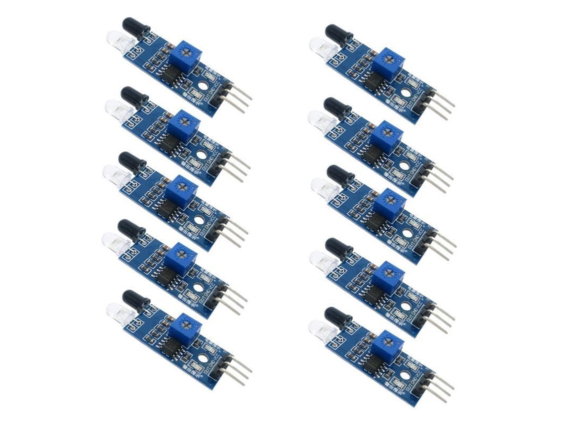 10pcs Módulo Sensor Infravermelho para Evitar Obstáculos Carro Robô Arduino 3 Fios | S/MARCA