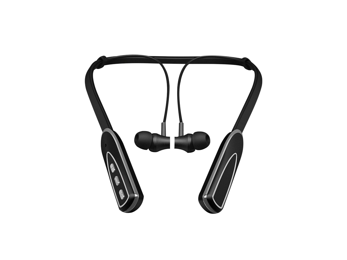 Auriculares Bluetooth SAMURIIRON Fones de Ouvido Intra-Auriculares Sem Fio  com Microfone com Fita para O Pescoço