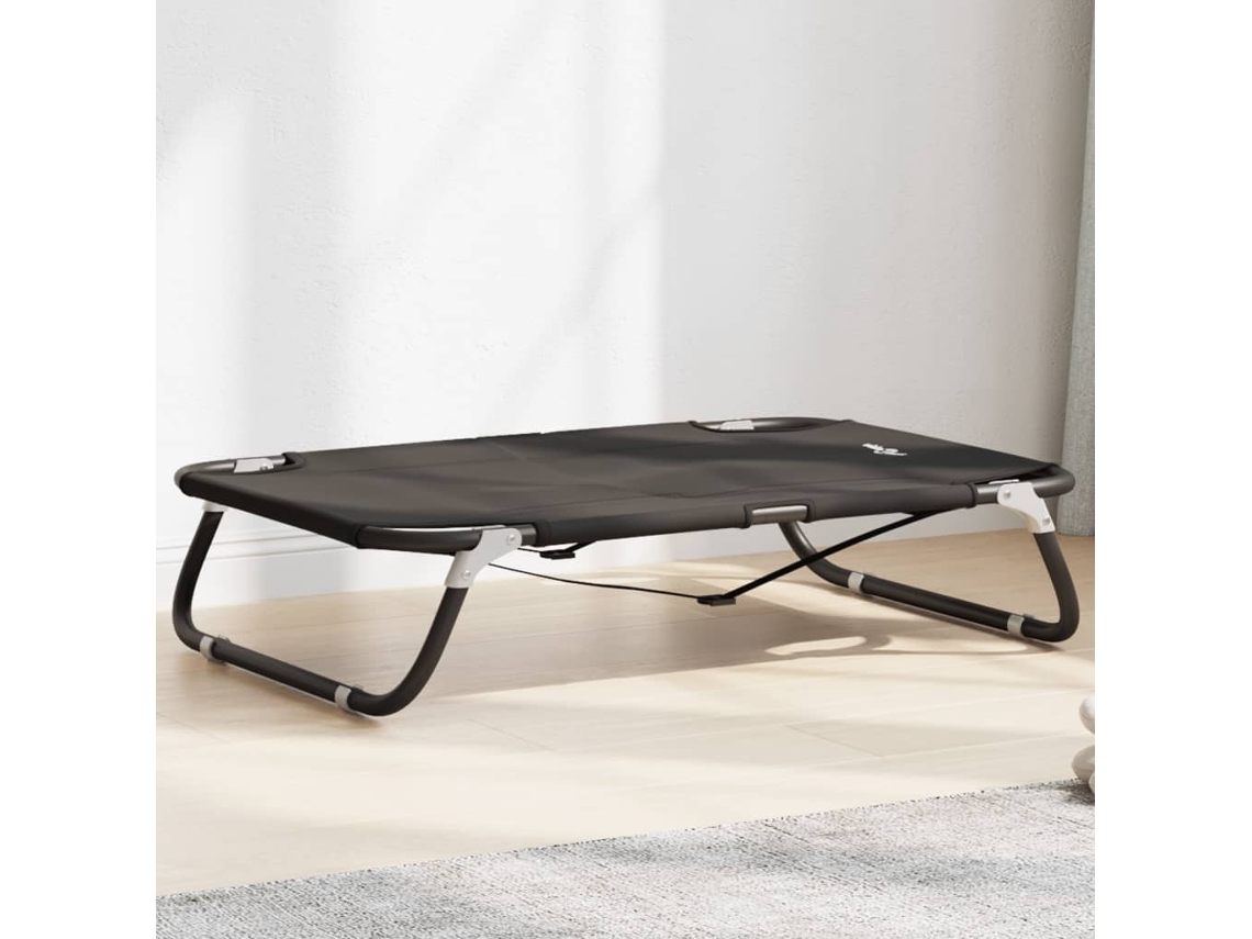 Vidaxl Cama Dobrável Tecido Oxford E Aço Antracite