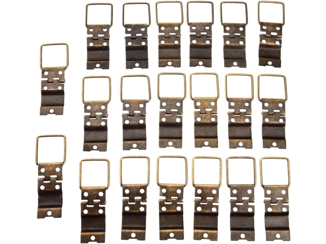 Conjunto De 20 Dobradiças Bronze Estilo Antigo Para Armários E Móveis.