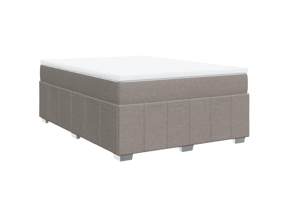 Box Spring Bed, Box Spring Beds Vidaxl Cinzento-acastanhado Tecido (140 X 200 Cm)