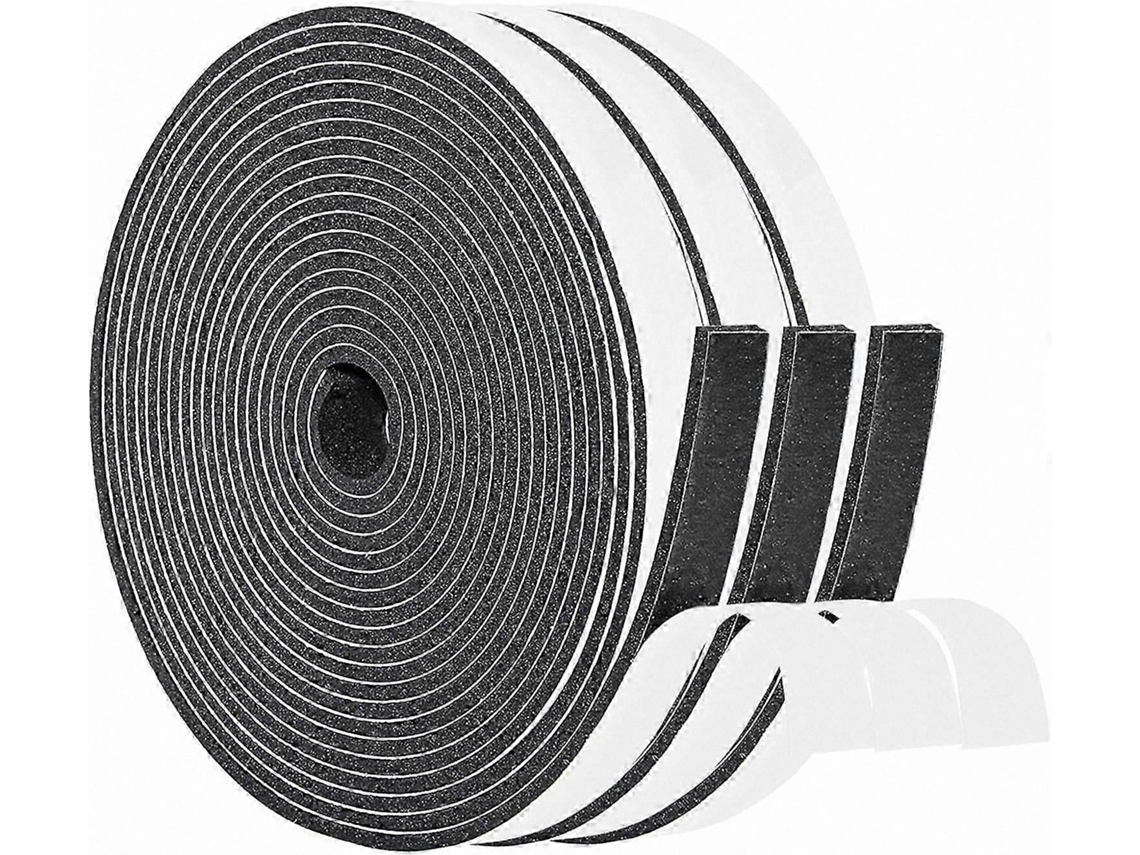 Fita De Vedação Resistente Às Intempéries Para Portas E Janelas, 3 Rolos De 15 Mm X 5 Mm X 15 M, Preto E Branco, 5 M Cada