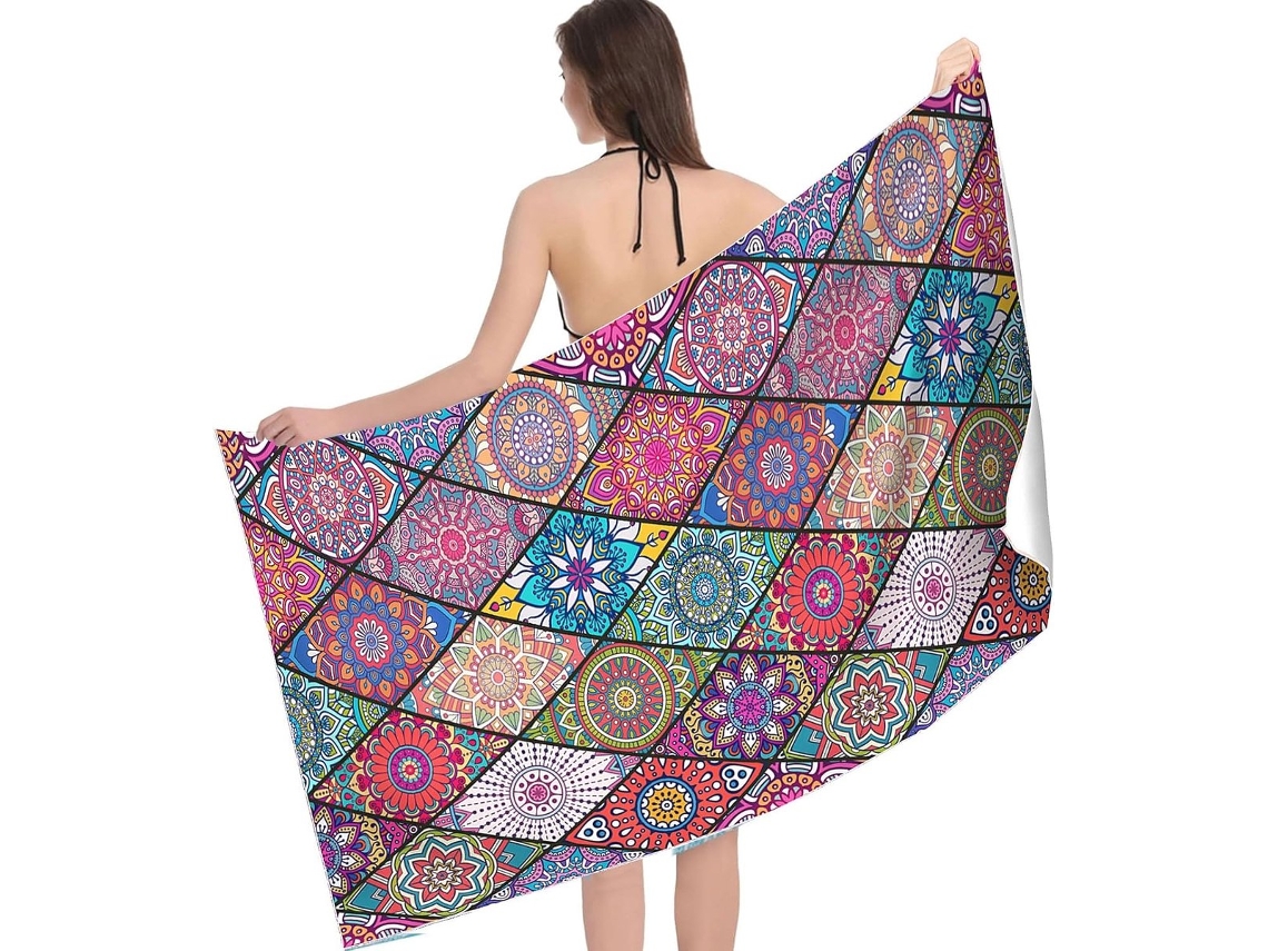 Pacote com 1 Unidade, Toalha de Praia Dupla Face de Secagem Rápida em Fleece de Microfibra, 80 X 160 Cm, Ideal para Praia e Camping BRILVIBERA