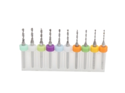 10pcs Conjunto De Brocas Micro De Liga Dura Para Placa De Circuito 1.1‑2mm