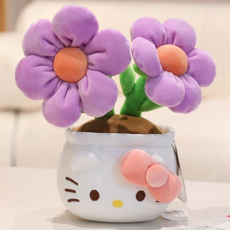 (roxo) Boneca De Pelúcia Em Vaso Com Planta Artificial - Decoração De Mesa - Presente Para O Dia Dos Namorados