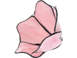 Abajur De Vidro Rosa Com Formato De Lótus, 20 Cm (8 Polegadas), Soquete E27, Cobertura Decorativa Para Lâmpada, Superfície Lisa, Adequado Para